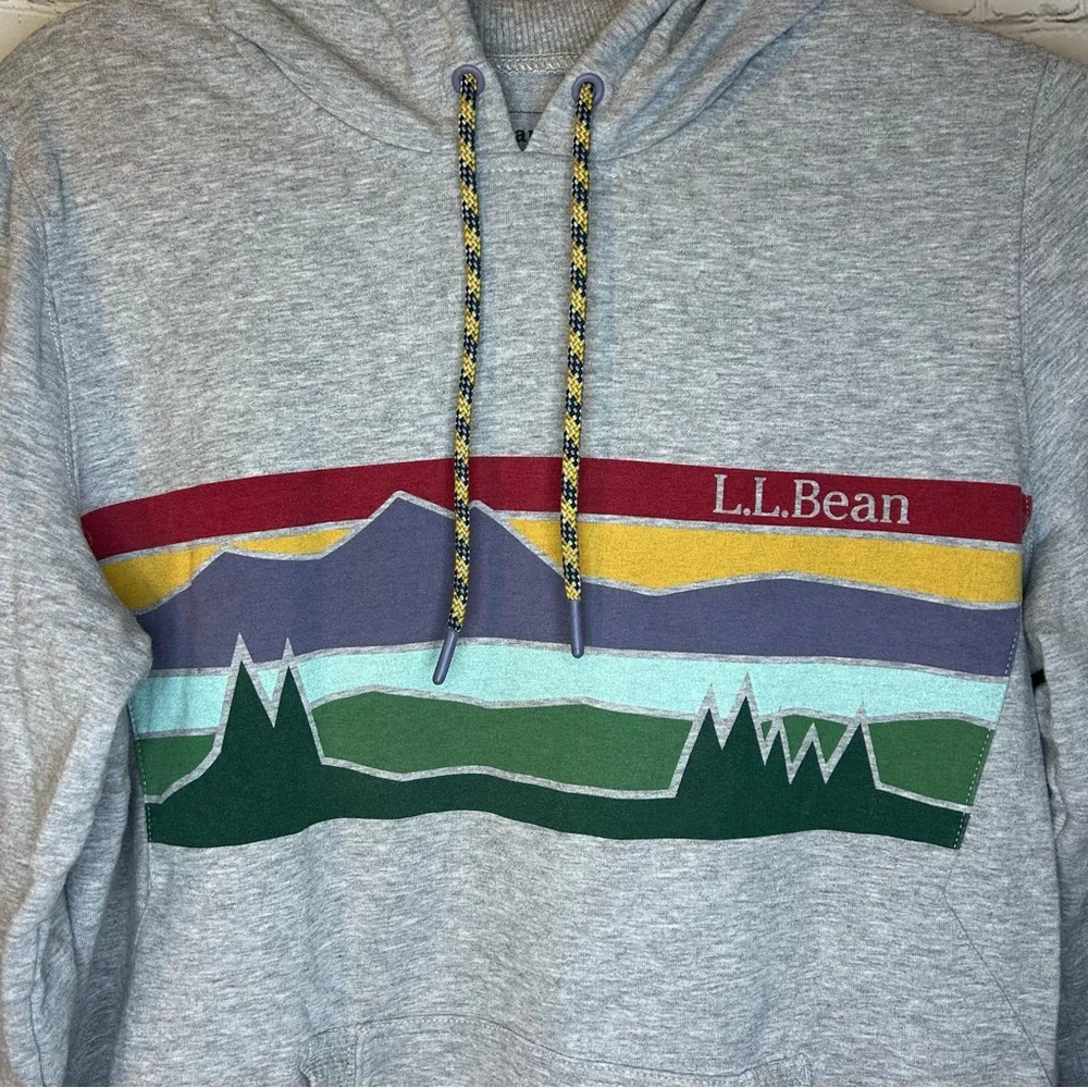 L.L. Bean Cozy Camp Hoodie Heather Gray Size Small - Picture 3 of 7